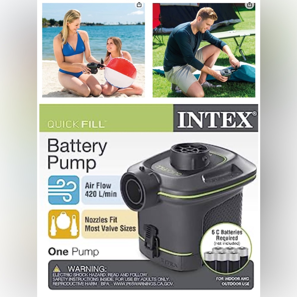 Intex Quick-Fill Air Pump Series for Inflatables Mattress Bed Pool Toy (AC/DC